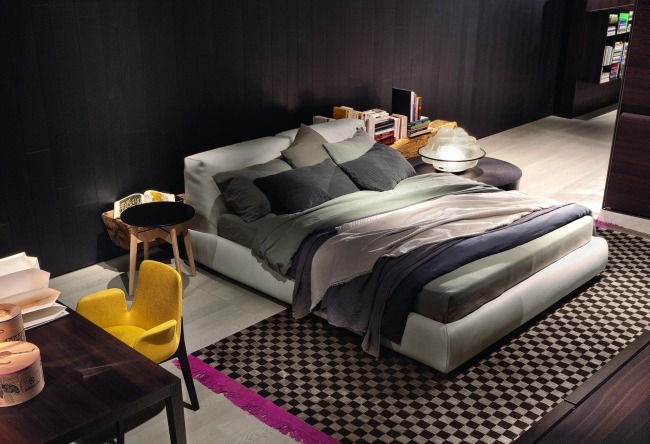 Bolton Bed-Poliform Design-čistý koberec