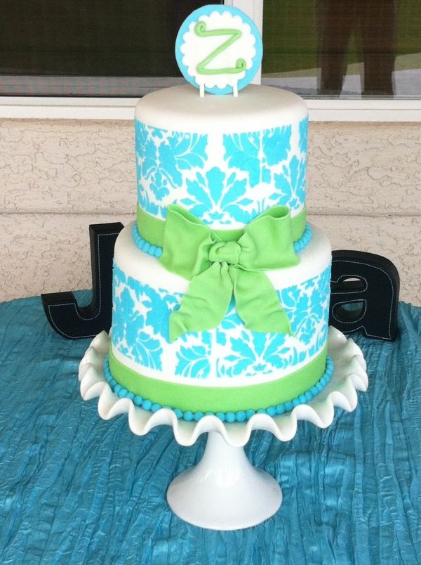 svadobná torta-modré-nuansy-trendy-dizajnéra