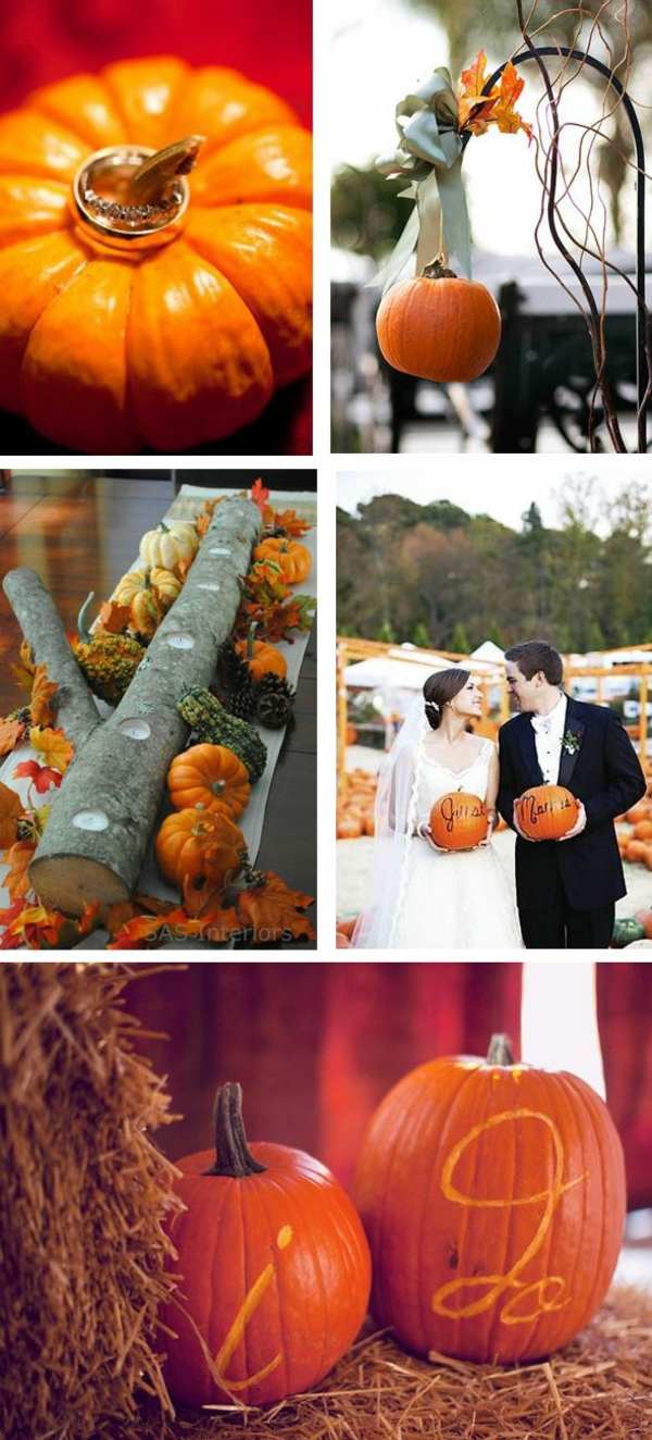 Svadobná výzdoba novomanželov na jeseň Tekvicová výzdoba, jesenná svadba