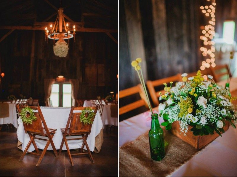 Svadobná výzdoba-nápady-jeseň-zelená-biele-kvety-vinobranie