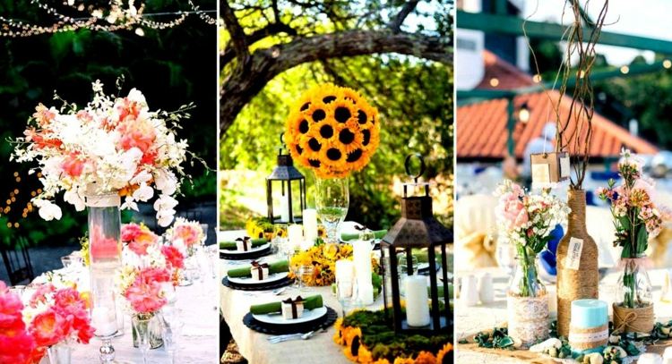 svadobné nápady-oslava-leto-dekorácia-nápady-kvety-ruže-slnečnice-vinobranie-moderné
