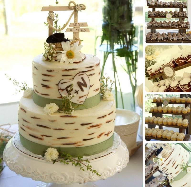 Svadobná torta-jesenný kmeň svadobného stromu-optika-sladké-nápady