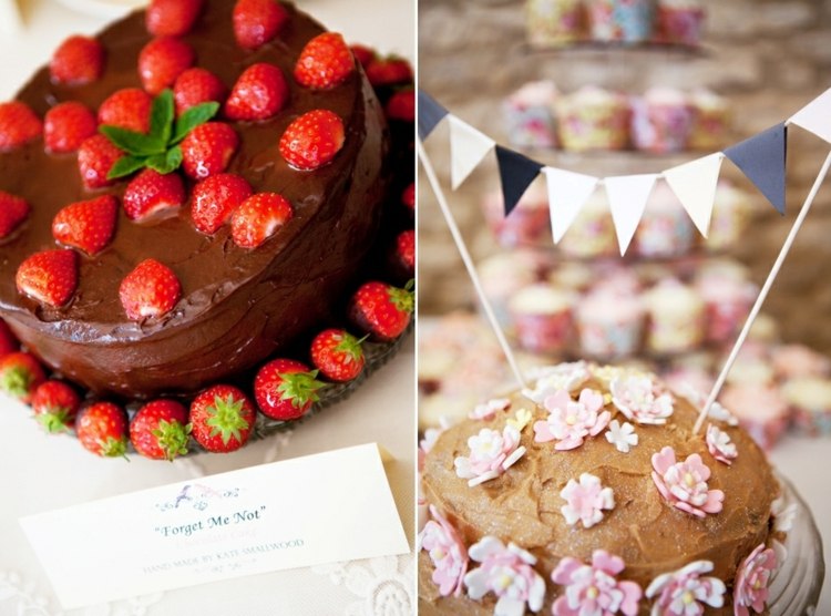 Svadobná torta s čokoládou a jahodami Svadobná torta ovocie bobule čokoláda lahodná svadobná torta