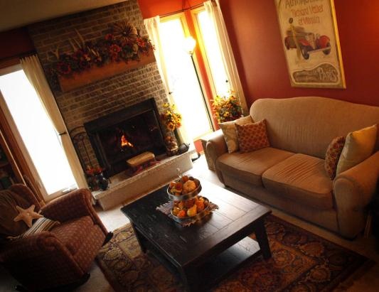 jesenná dekorácia do obývačky