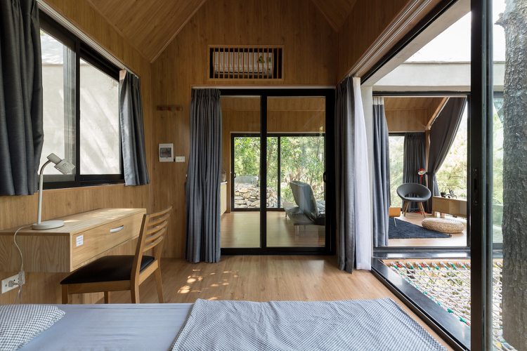 drevené nástenné stolové závesy posuvné dvere