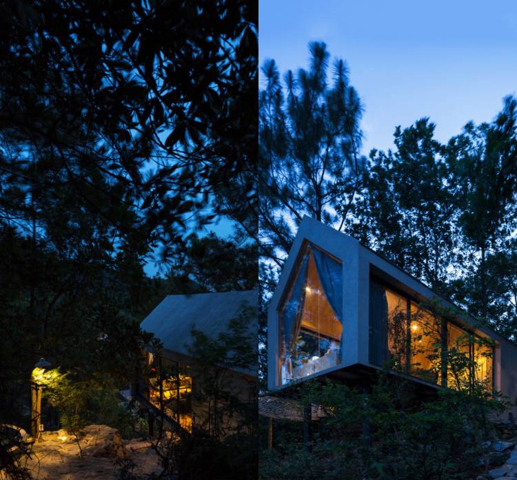 drevená stena dom moderná fasáda