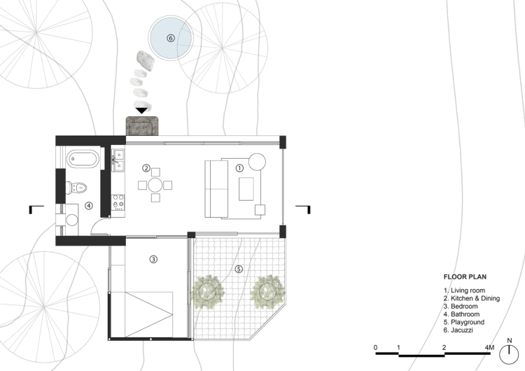 domové drevo na stene plán pôdorysu