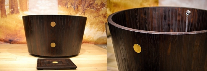 drevená vaňa khis vírivka tmavohnedá okrúhla