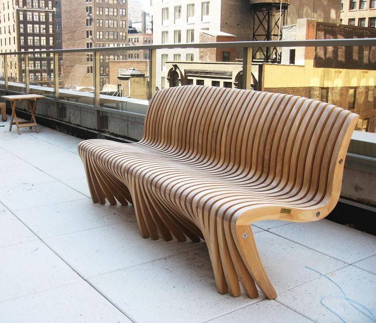 drevená záhradná lavička-jednotlivé prvky-zostavené-moderné