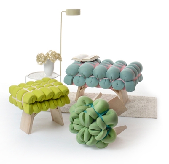 Vráskavé sedacie penové podložky-pružné elastické tkaniny