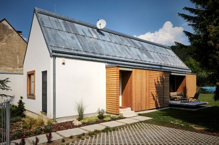 pásy slinku na drevo-fasáda-dizajn-vchod-kov-strecha