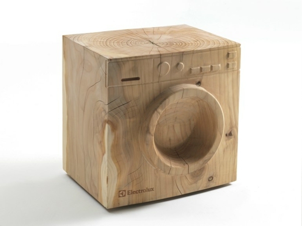 Práčka na drevené stoličky sladkého tvaru Umývačka rezbárskeho tvaru