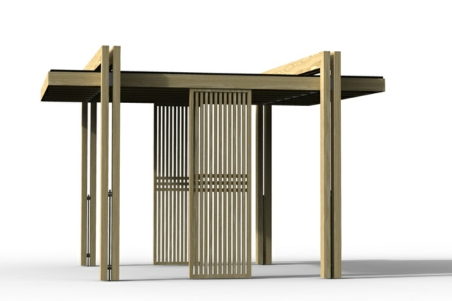 Multifunkčná garáž pre slnečnú záhradu s prístreškom