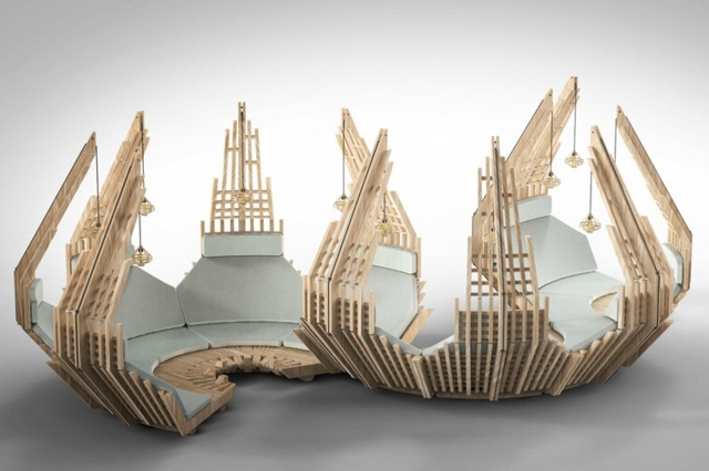 Obývací nábytok čalúnenie dubové drevo neupravené