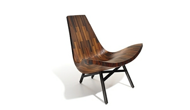 Dizajn stoličky, drevený kov, recyklovaný Drevená stolička z kovu recyklovaného moderného tvaru