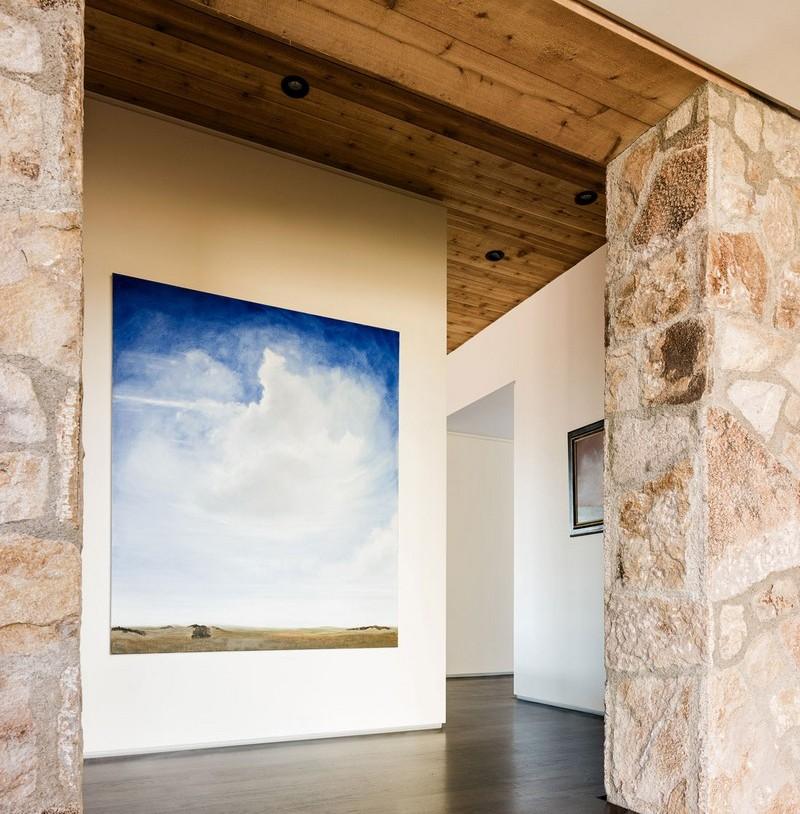 Drevo-prírodný kameň-obraz-stena-biela-stena-tmavá-laminátová podlaha