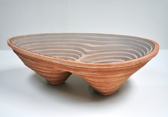 konferenčný stolík tettonica dizajnový drevený nábytok od janina loeve