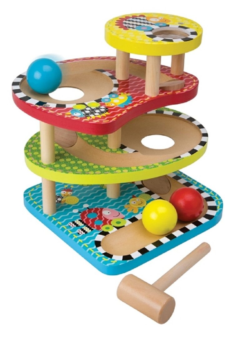 Guľôčky-dráha-s-kladivom-na vloženie