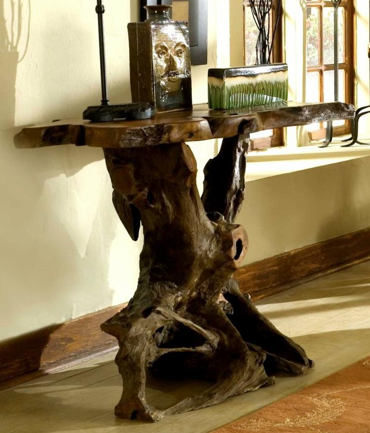 stolný dizajn drevený kufor originálne dekorácie odkladacieho stolíka rustikálne