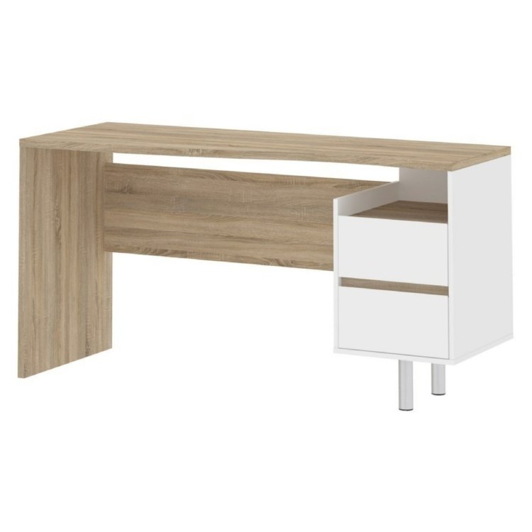Jednoducho si zariaďte domácu kanceláriu stôl domáca kancelária interiér drevo biela moderný úložný priestor