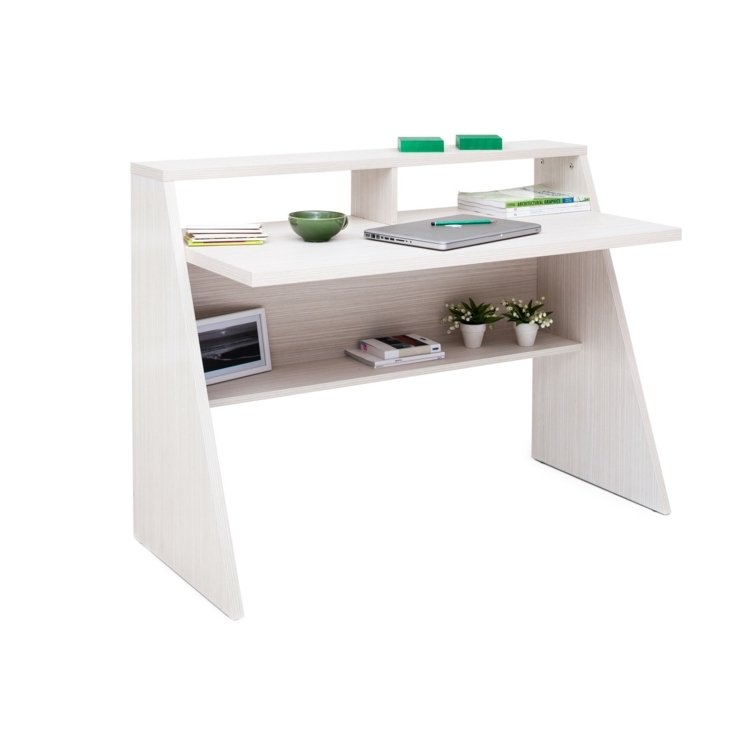 Otvorené poličky na stôl stôl domáca kancelária futuristický nápad nápad doska