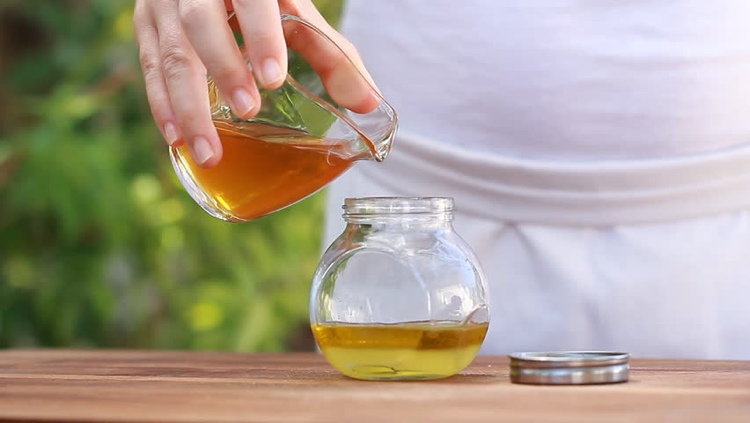 Medový olivový olej kokosový olej zosvetlí jazvy