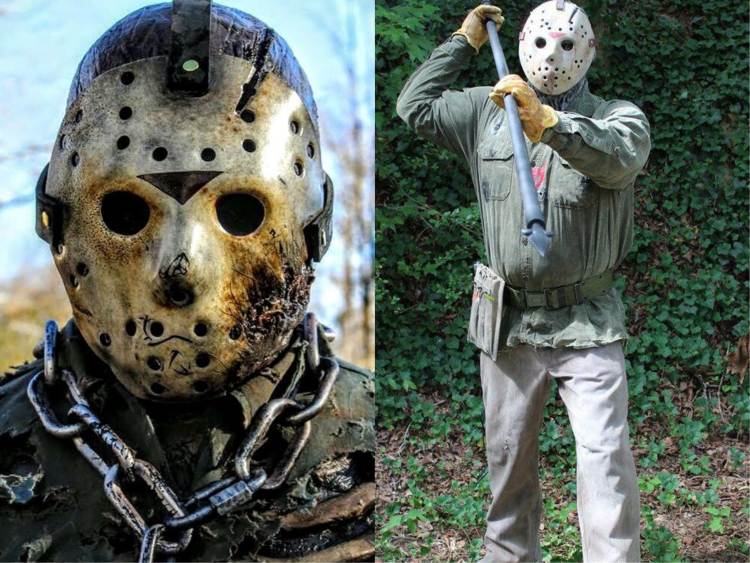 maska ​​hororového kostýmu urobte si halloween jason vorhees