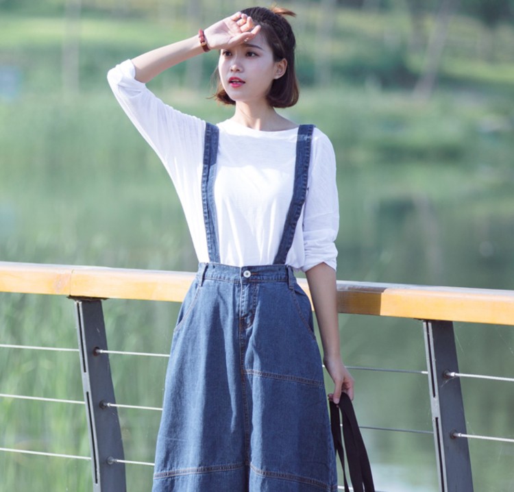 nohavice dámske rifle sukňa lemovaná biela blúzka