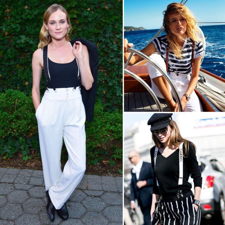 podväzkové dámske biele nohavice s vysokým pásom