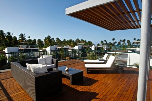 hotel v dominikánskej republike terasa vonkajší nábytok hotel v dominikánskej republike terasa ratanový nábytok