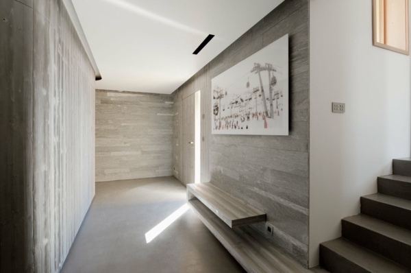 minimalistická chodba v chate minimalistická-chata-chodba