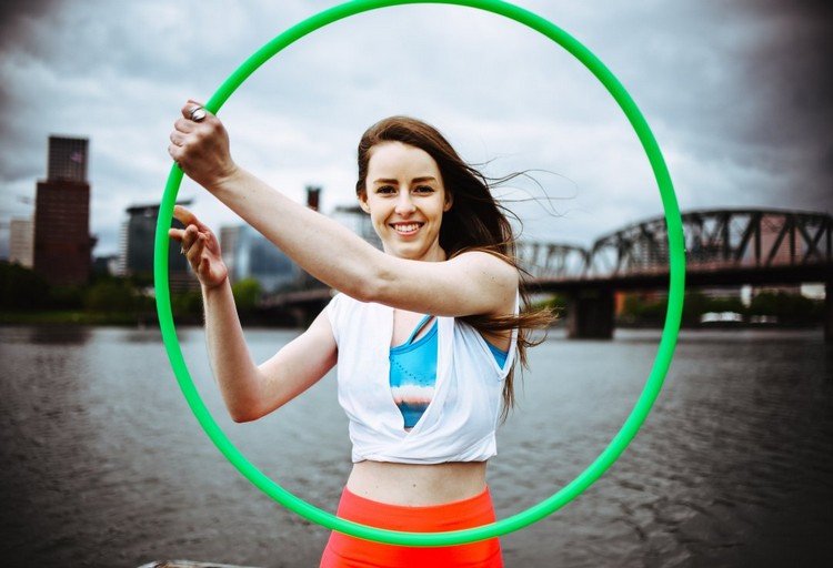 Cvičenie na posilňovanie telesnej hmotnosti Abs Cvičenie Hula Hoop