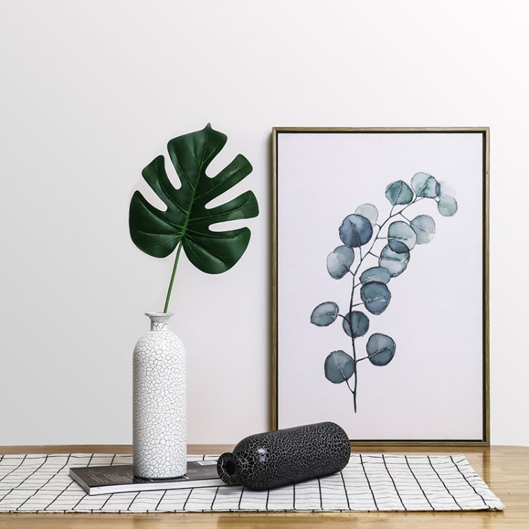 skandinávsky štýl husľové figové listy keramická váza hydroponický dizajn