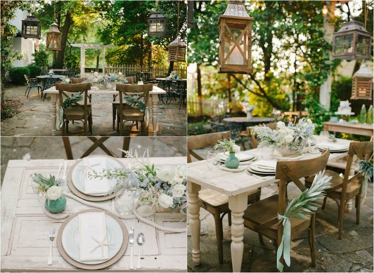 Kombinácia vintage a námorného štýlu nápad-svadobná-dekorácia-stôl-drevo-ročník-námorná-šik