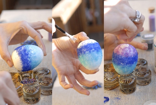 Nápad na veľkonočné ručné práce na navrhovanie stojanov na vajíčka