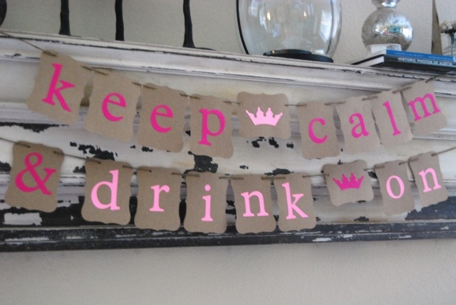 nápady sliepka párty girlanda font zachovať pokoj nápady-bakalárska párty-veniec-písmo-zachovať pokoj