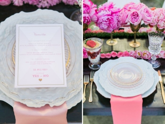 Porcelánové riady-so-zlatým okrajom-miesto-karty-na-tanieri