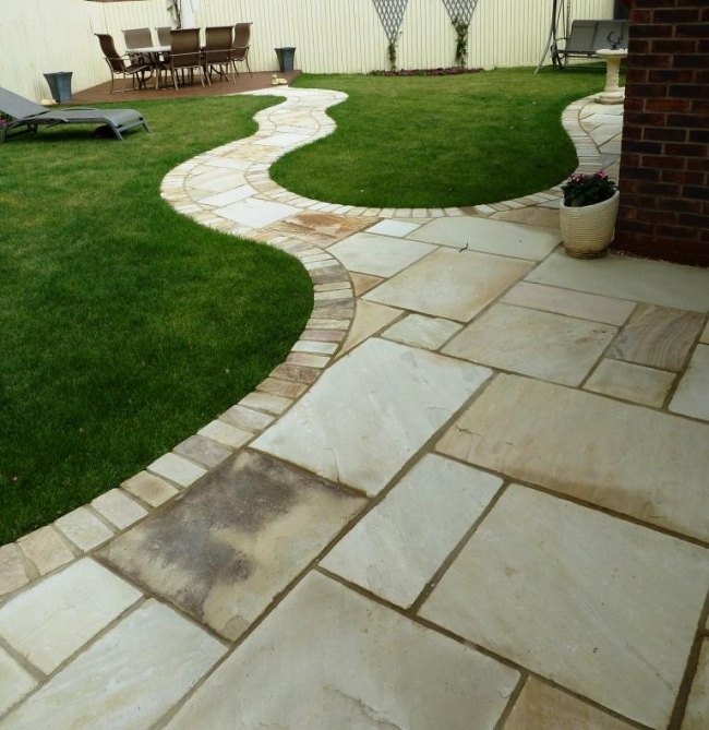 Návrhy záhradných pieskovcových ciest Pieskovcová cesta záhradné nápady dizajn vápenec