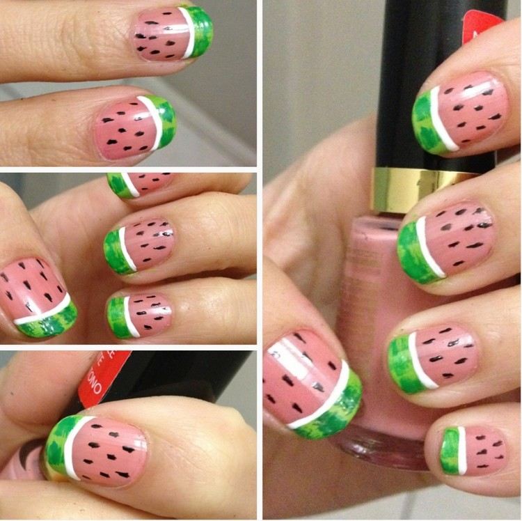 vyrobte si vtipné nápady na nechty, melón
