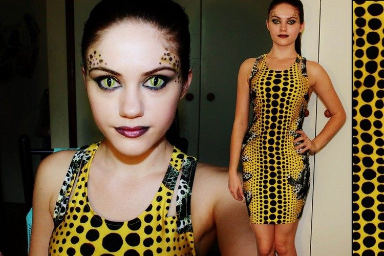 Kontaktné šošovky Nápady na make -up hadieho oka na Halloween