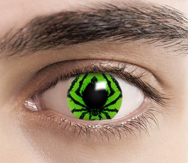Pavučiny-motivačné-šošovky-pre-pánov-zelené-halloween-doplnky-nápady