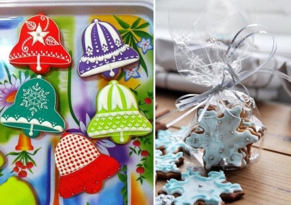 Vianočné nápady dekorácia zvončekov darčekový baliaci celofán