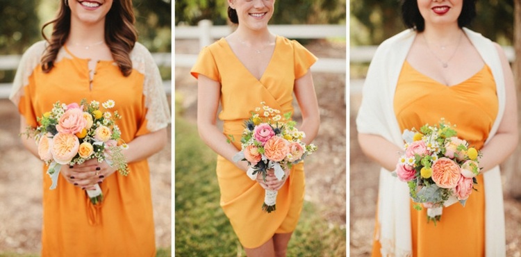 Oblečenie družičky do jesenných farieb Svadobné fotografie nápady svadobná kytica štýlové jesenné kvety