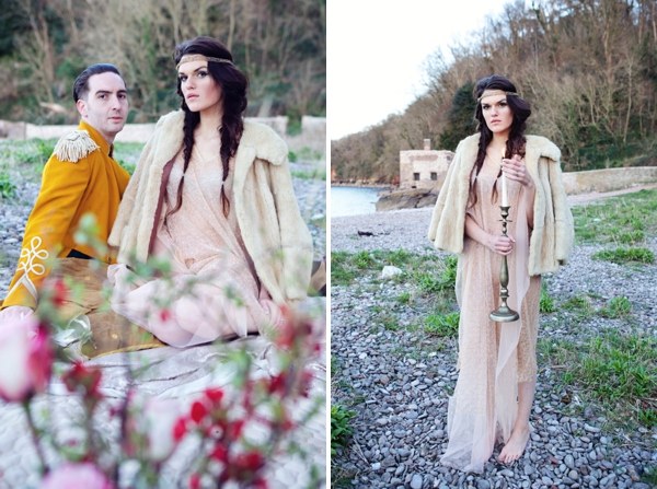 Svadobné fotografie pláž novomanželia malá morská víla Svadobný pár, fotenie inšpirované malou morskou pannou