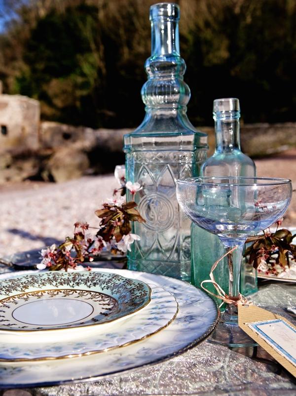 Svadobné fotografie umiestnenie plážové sklo krištáľové poháre čínština Umiestnenie Sada sklenených krištáľových pohárov na čínsky porcelán