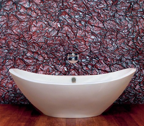 kreatívny dizajn steny s celkovou reliéfnou optikou