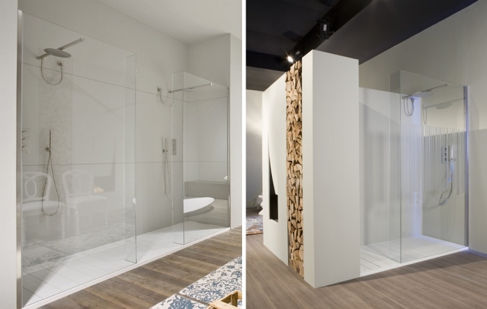 antonio-lupi-designer-sklenená-sprchová kabína-doccia-kombi-nerezová oceľ, voľne stojaca