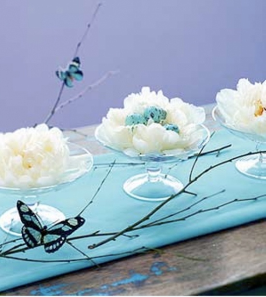 modré obrusy nápady nápady na malé vetvy stromov