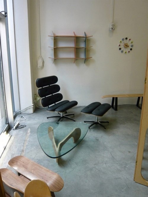 nápady na upcyklovaný interiérový dizajn interiéru skateboardu