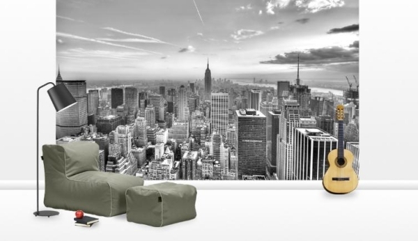 panoráma mesta čierna biela nápady nástenná výzdoba ftapeten panoráma mesta čierna a biela